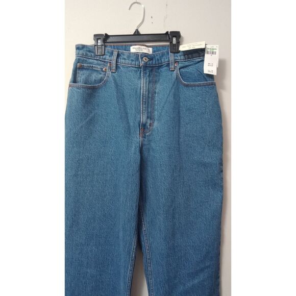Abercrombie & Fitch 90s Straight Jeans Women’s 10R Ultra High Rise NWT - Picture 4 of 8